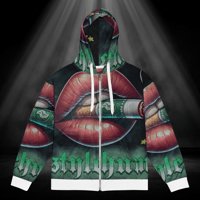 Image 1 of  Zip Hoodie une cigarette à la bouche