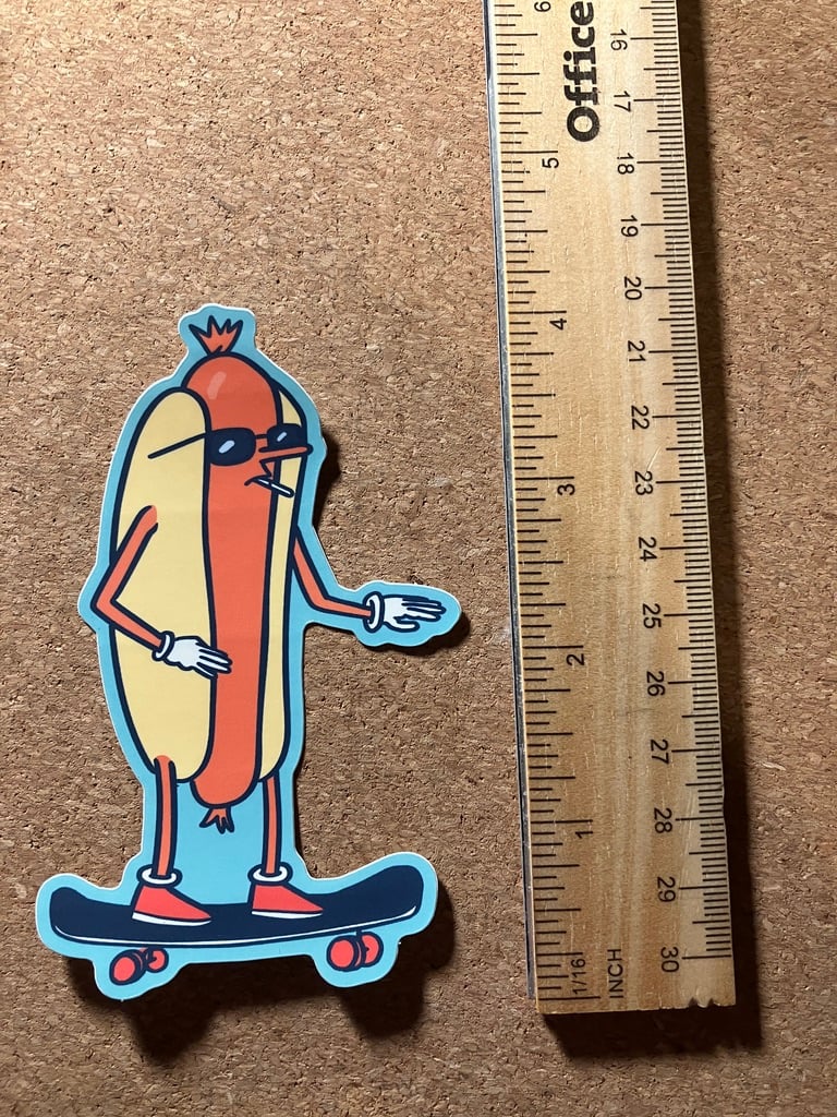 Image of skate hotdog sticker