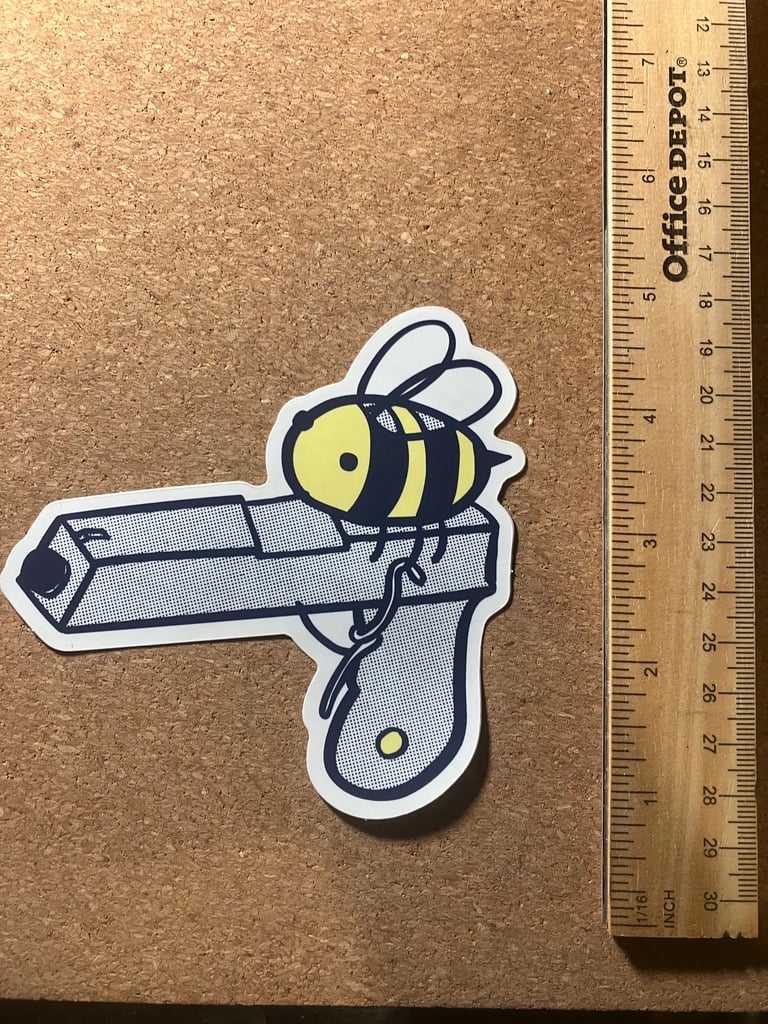 Image of Bee Gun sticker