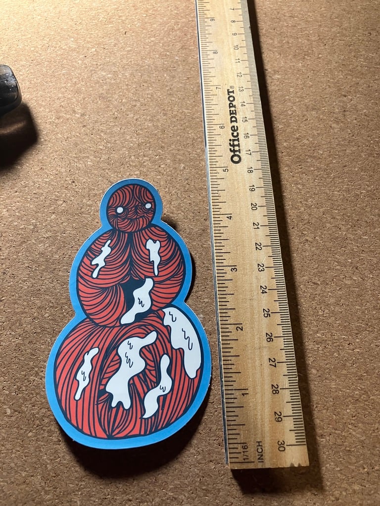 Image of meat snowman sticker