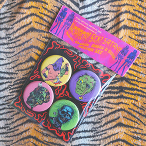 GIRLS, GHOULS, GOATS & GORE Button Set I