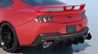 Image 1 of 2024+ Ford  Mustang GT HDPE Rear Diffuser V1 and EcoBoost Quad Active Exhaust