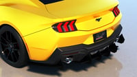 Image 1 of 2024+ Ford Mustang GT HDPE Rear Diffuser V1 and EcoBoost Dual w/o Active Exhaust