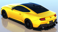 Image 7 of 2024+ Ford Mustang GT HDPE Rear Diffuser V1 and EcoBoost Dual w/o Active Exhaust