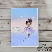 Fairy Birthday Card - Pastel Sunset