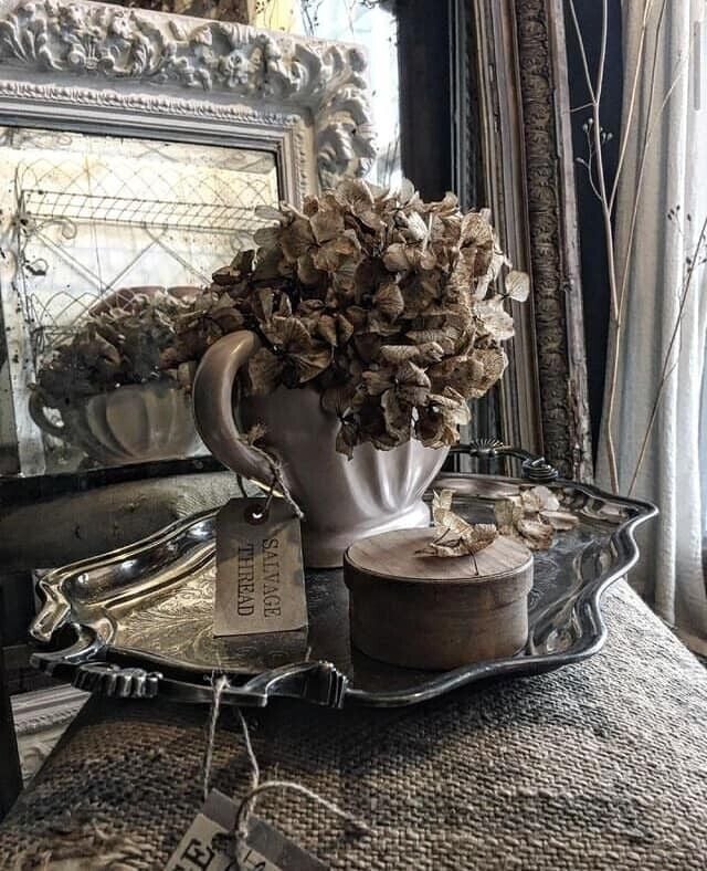 Image of Antique Silver Tea Pot Georgian Style Country House Decor