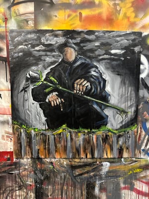 HIP HOP IS DEAD ORIGINAL PAINTING 24x24"