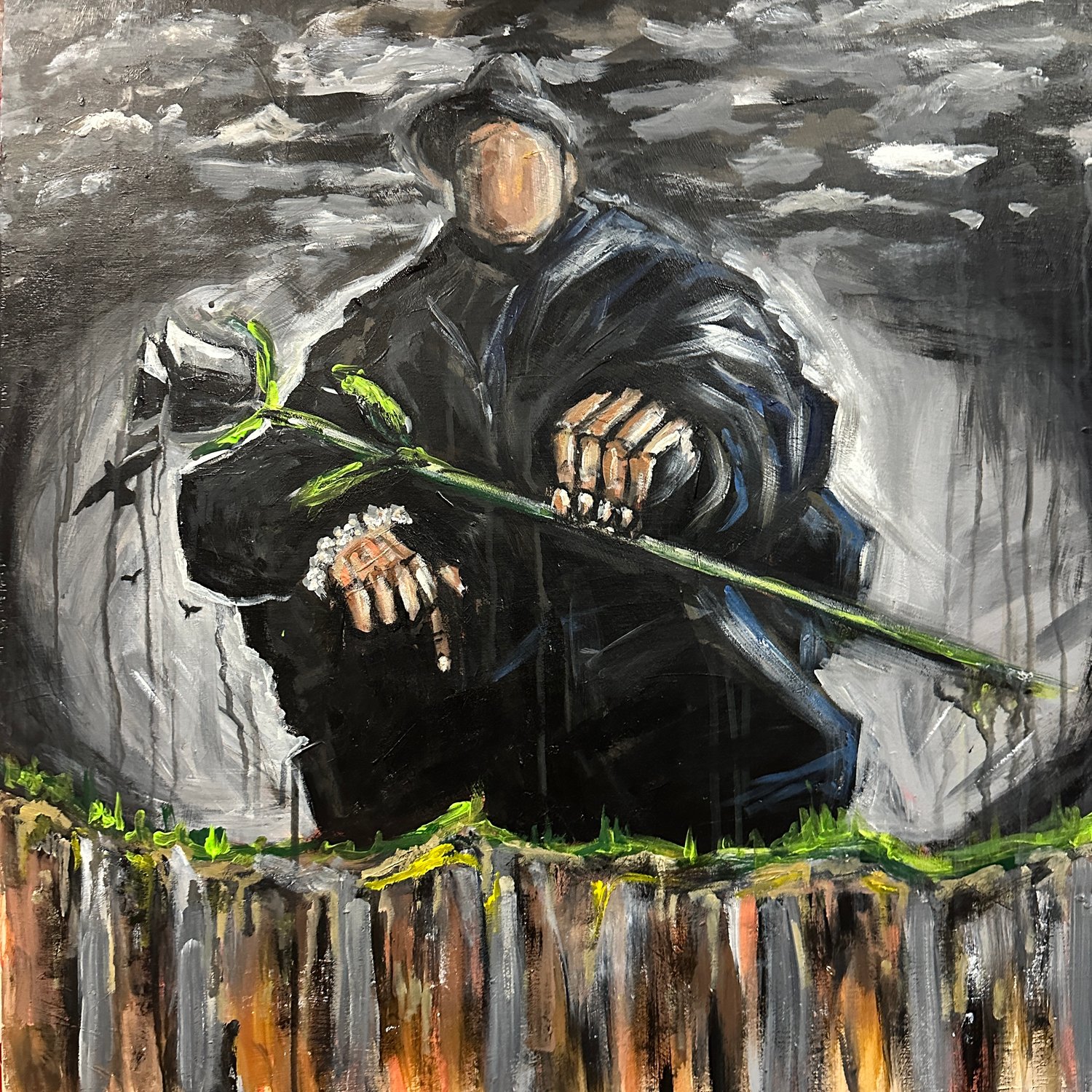 HIP HOP IS DEAD ORIGINAL PAINTING 24x24"
