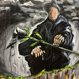 HIP HOP IS DEAD ORIGINAL PAINTING 24x24"
