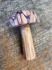 Image 2 of Hand Marbled one-of-a-kind Wooden Marbled Toadstool No.9