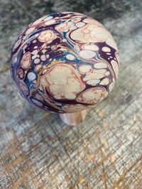 Image 4 of Hand Marbled one-of-a-kind Wooden Marbled Toadstool No.9