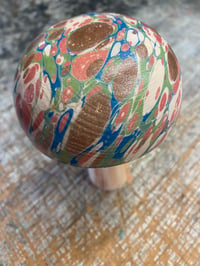 Image 3 of Hand Marbled one-of-a-kind Wooden Marbled Toadstool No.10