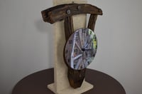 Image 6 of Vintage Country Wagon Wheel Clock, Authentic Weathered Wood, #599