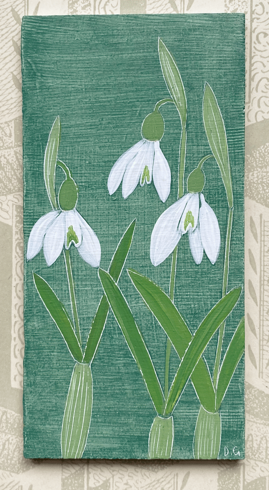 Image of Small Snowdrop Painting (P)