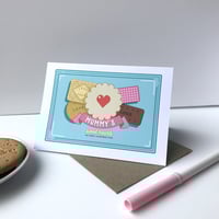 Image 1 of Personalised Card for Mum's - Vintage Biscuit Tin Design