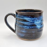 Image 1 of Chunky rippled mug. Blue