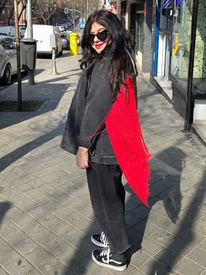 Chaqueta leopardo y flecos