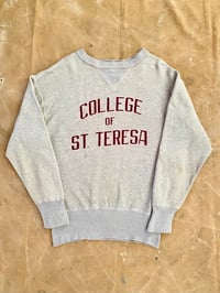 Image 2 of RARE 40s COLLEGE OF ST. TERESA DOUBLE-V SWEATSHIRT