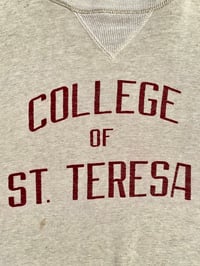 Image 6 of RARE 40s COLLEGE OF ST. TERESA DOUBLE-V SWEATSHIRT