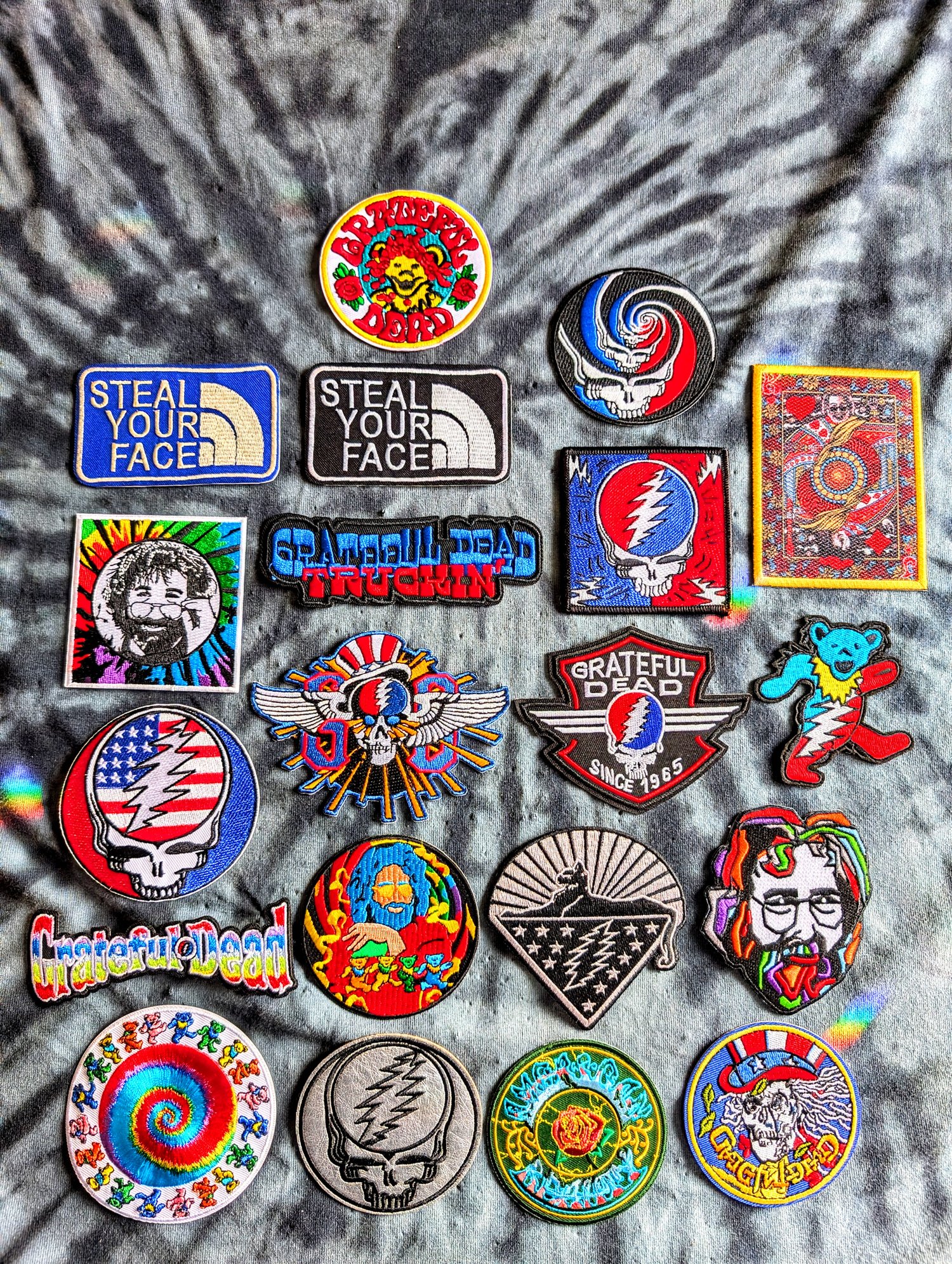 Image of Choose a Grateful Dead Patch. Comes with 5 GD stickers