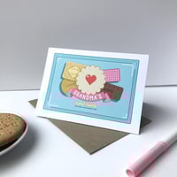 Image 1 of Personalised Card for Grandma's - Vintage Biscuit tin