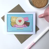 Image 2 of Personalised Card for Grandma's - Vintage Biscuit tin