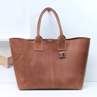 Image 1 of Giant Tote in vintage light brown