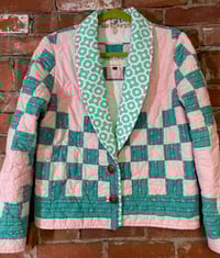 Image 1 of 024 - Small - Pink Aqua Squares