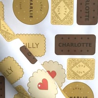 Image 1 of Personalised Name Biscuit Themed Wrapping Paper