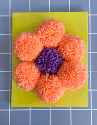 Image 1 of pom pom canvas wall art