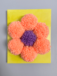 Image 2 of pom pom canvas wall art