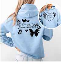 Image 1 of LOVE ONE ANOTHER Hoodie With Butterfly Swarm