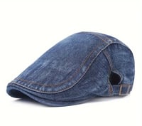 Dark Denim Newsboy Cap