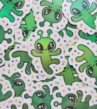 Image 2 of Little Alien - Set of 2 -  Holographic Sticker