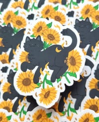 Image 2 of Sunflower Kitty - Vinyl Sticker