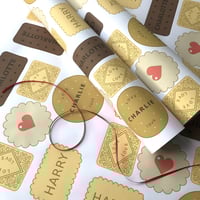 Image 4 of Personalised Name Biscuit Themed Wrapping Paper