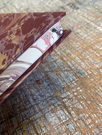 Image 4 of Hand Bound A5 Journal - No.1 // Full bound marbled buckram with edge marbling 