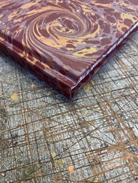 Image 7 of Hand Bound A5 Journal - No.1 // Full bound marbled buckram with edge marbling 