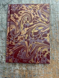 Image 1 of Hand Bound A5 Journal - No.1 // Full bound marbled buckram with edge marbling 