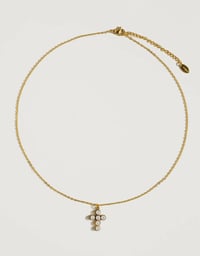 Image 2 of Faith Pearl Cross Necklace