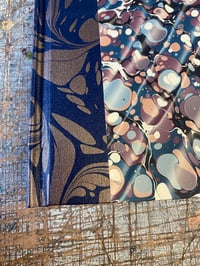 Image 2 of Hand Marbled Journal No.3 - Quarter Bound with marbled edges 