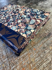 Image 6 of Hand Marbled Journal No.3 - Quarter Bound with marbled edges 