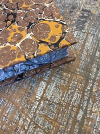 Image 2 of Hand Marbled Journal No.4 - Quarter Bound with marbled edges 