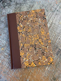 Image 1 of Hand Marbled Journal No.4 - Quarter Bound with marbled edges 