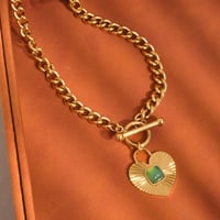 Image 4 of Après Green Heart Chain Necklace