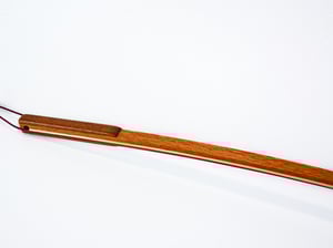 Image of Handcrafted Wooden Backscratcher, Exotic Wood of Bubinga and Mahogany with Maple Accent