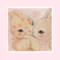 bunny kisses ~ art print