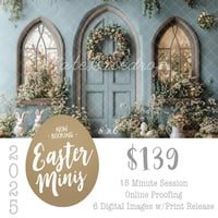 Image 1 of 2025 Easter Mini Session | Blue Easter Door 