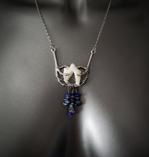 Image of Wolf Tooth and Gemstone Necklace