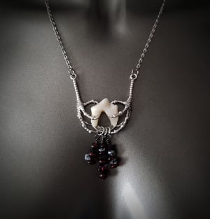 Image of Wolf Tooth and Gemstone Necklace